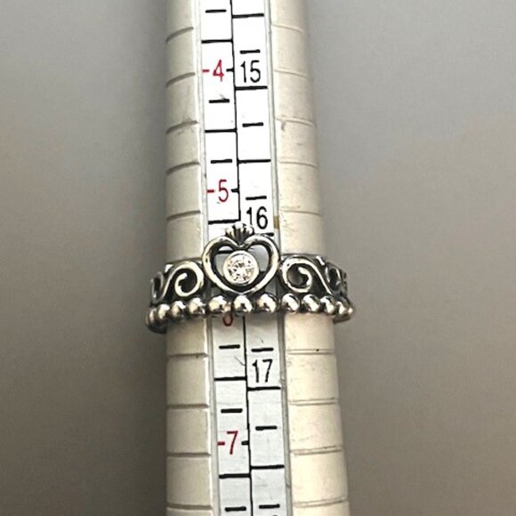 Pandora Princess Tiara Crown Ring SZ 6 - Picture 2 of 2